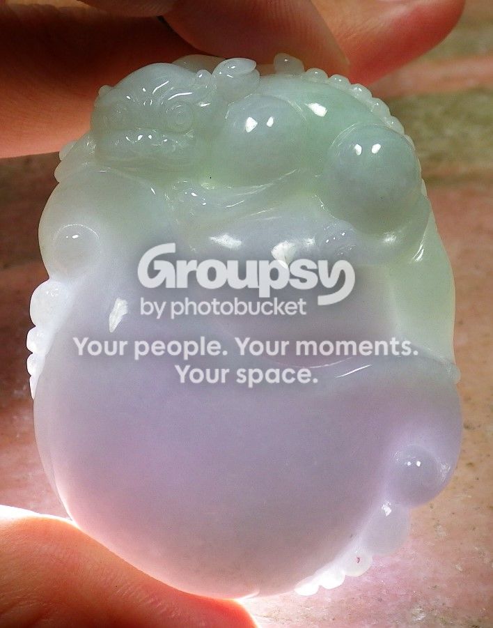 Certified Lavender 100% Natural A Jade jadeite pendant Dragon Pi